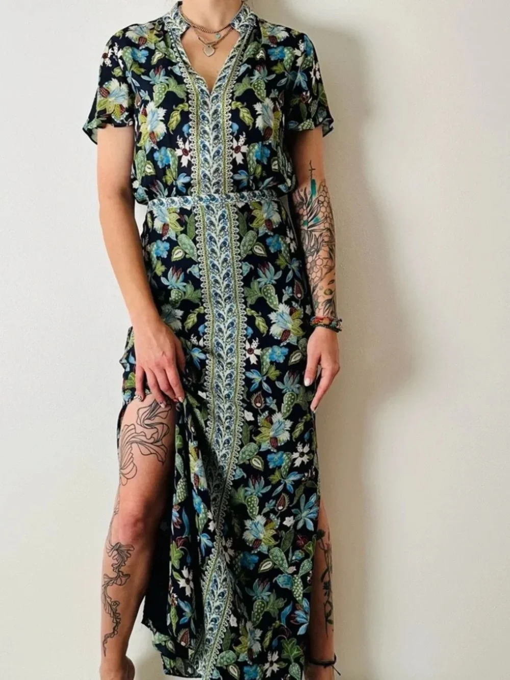 NWT TORY BURCH Garden Wisteria Size 14 Floral Silk Dress